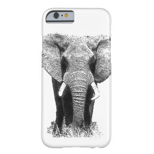 Black  White Elephant iPhone 6 Case