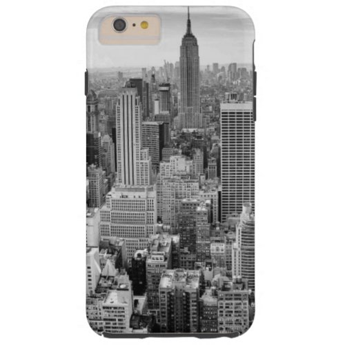 Black White Empire State Building Image NYC Tough iPhone 6 Plus Case