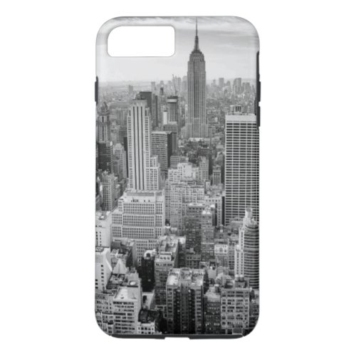 Black White Empire State Building Image NYC iPhone 8 Plus7 Plus Case