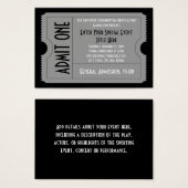 Black+White Event Ticket Pack, Lg Business Card Sz (Front & Back)