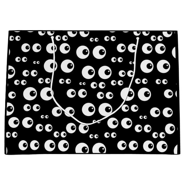 Black & White Eyeball Lg. Gift Bag (Front)