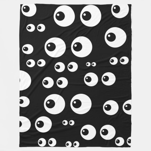 black white eyes blanket (Front)