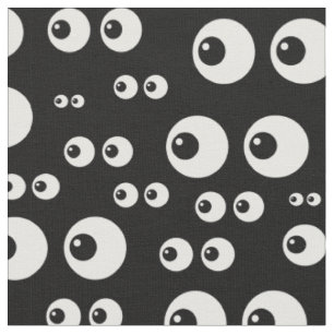 black white eyes fabric