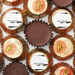 Black White Eyes Peeking Mummy Halloween Reese's Peanut Butter Cups