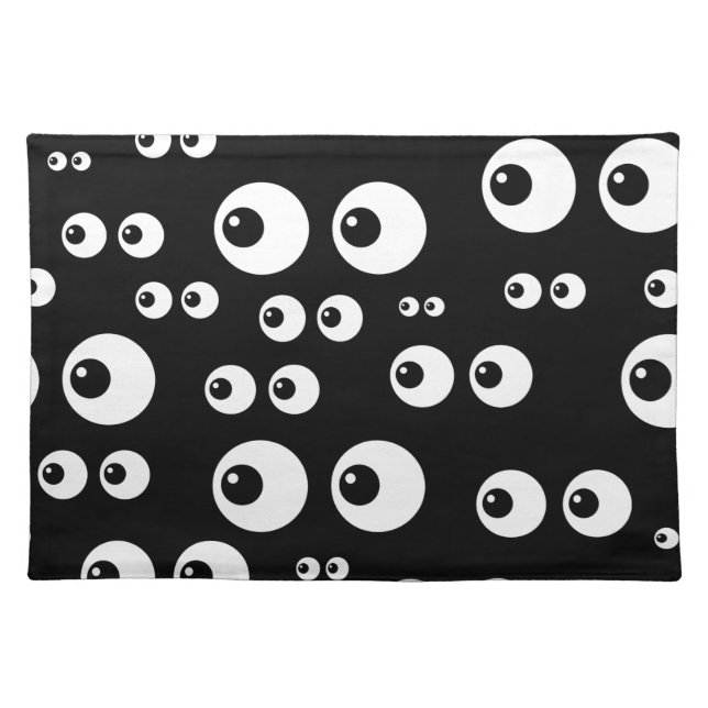 black white eyes placemat (Front)
