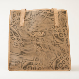 Black & White Fantasy Owl Camouflage Tote Bag