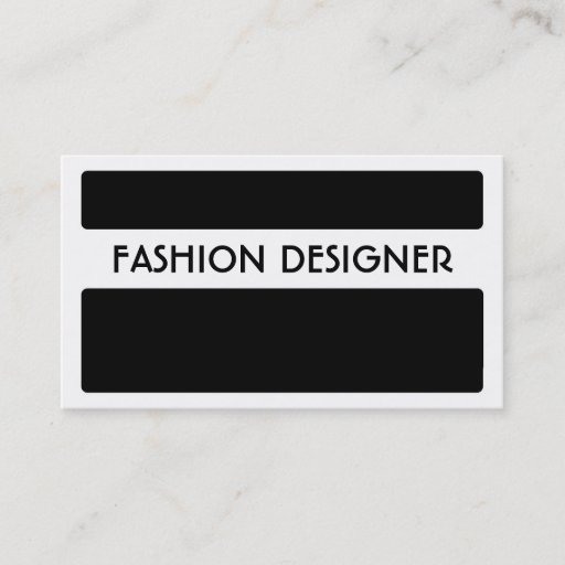 Customizable Black white Fashion Designer business cards