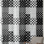 Black White Fashion Polka Dots Style Design  Fabric
