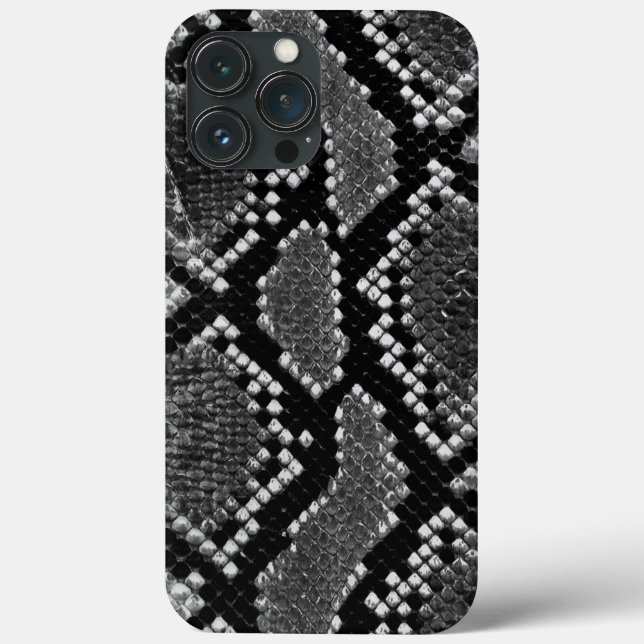 Black & White Faux Snake Skin   Case-Mate iPhone Case (Back)