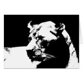 Black & white female lion pop art (Front Horizontal)