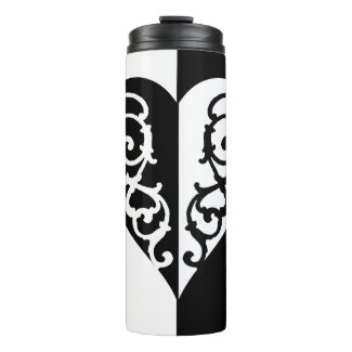  Black &White Filigree Heart