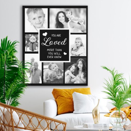 Black White Filter You Are Loved 7 Photo  Canvas P