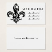 Black & White Fleur De Lis (Front & Back)