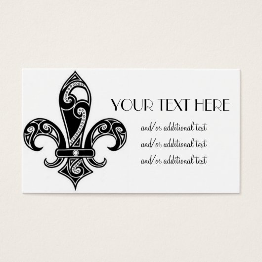 Black & White Fleur De Lis (Front)