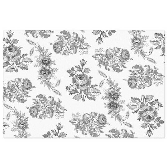 Black & White Floral Decoupage sheet | Zazzle.com