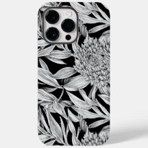Black & White Floral Design for Phone Case