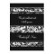 Black White Floral Elopement Announcement Cards