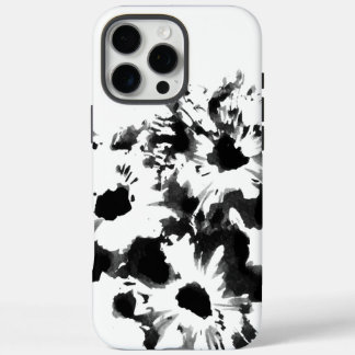 Black & White Floral Original Art iPhone 16 Pro Max Case