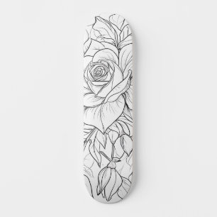 Black & White Floral Paint Your Own Deck