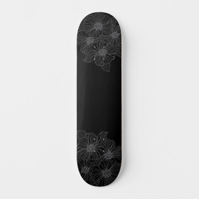 Black & White Floral Paint Your Own Deck (Front)