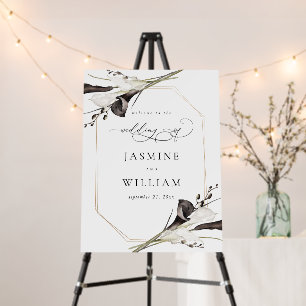 Black & White Floral Welcome Foam Board 2