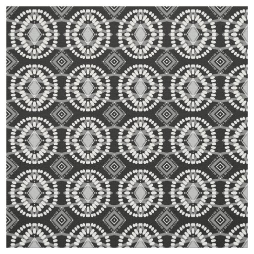 Black & White Flow Geometric Pattern Fabric