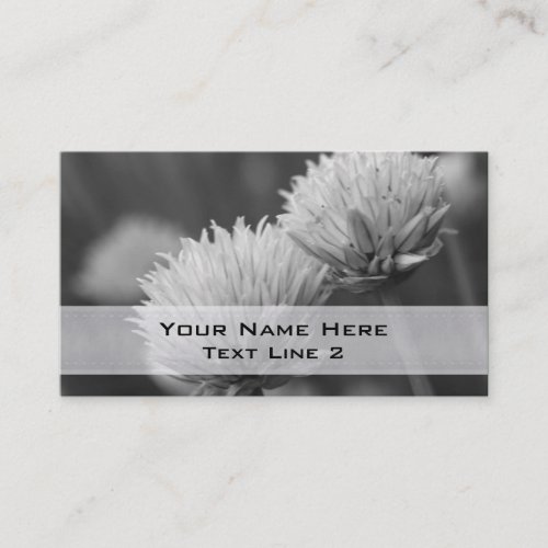 Black White Flower Pair Business Card