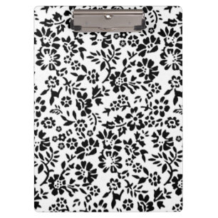 Black & white flowered clip board! clipboard