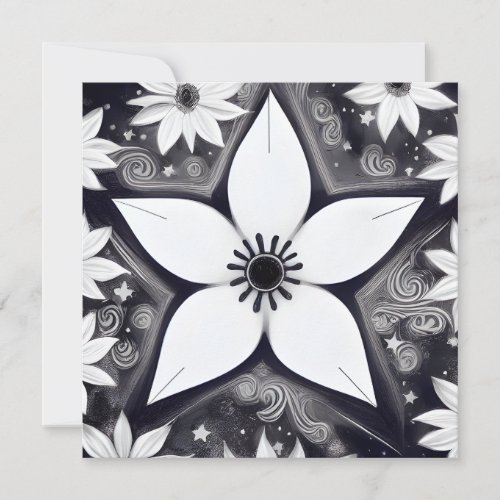 Black  White Flowers