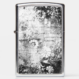 Black & White Flowers Zippo Lighter