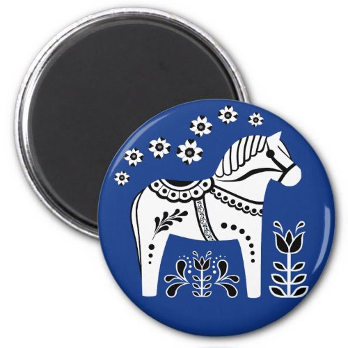Blackwhite Folk Dala horseFolk Andalusian Magnet
