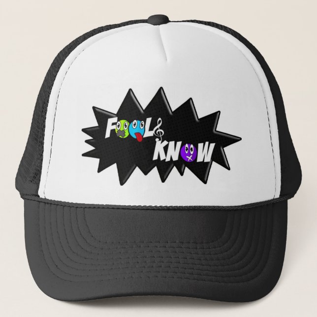 Black/White Fools Know Hat (Front)