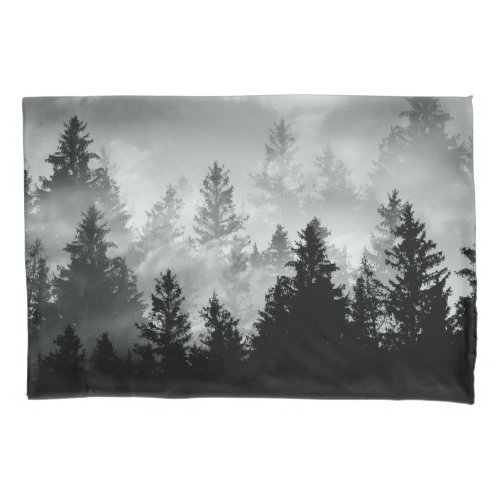 Black  White Forest Dream 2 wall decor art Pillow Case