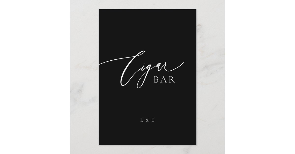 Formal Open Sign Black White Formal 5 x 7 Wedding OPEN Bar Sign | Zazzle