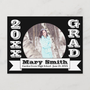 Black & White Formal Graduation Announcement