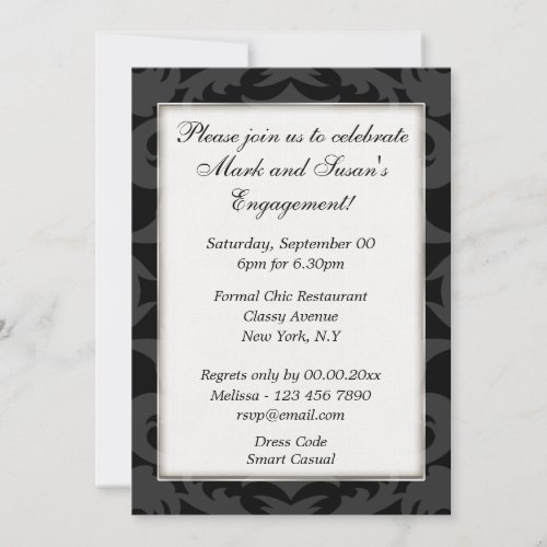 Black white formal PERSONALIZE Personalized Announcements