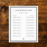Black White Frame Border Restaurant Cafe Takeout Flyer<br><div class="desc">This simple,  elegant template would be great for your business/promotional needs. Easily add your own details by clicking on the "personalize" option.</div>