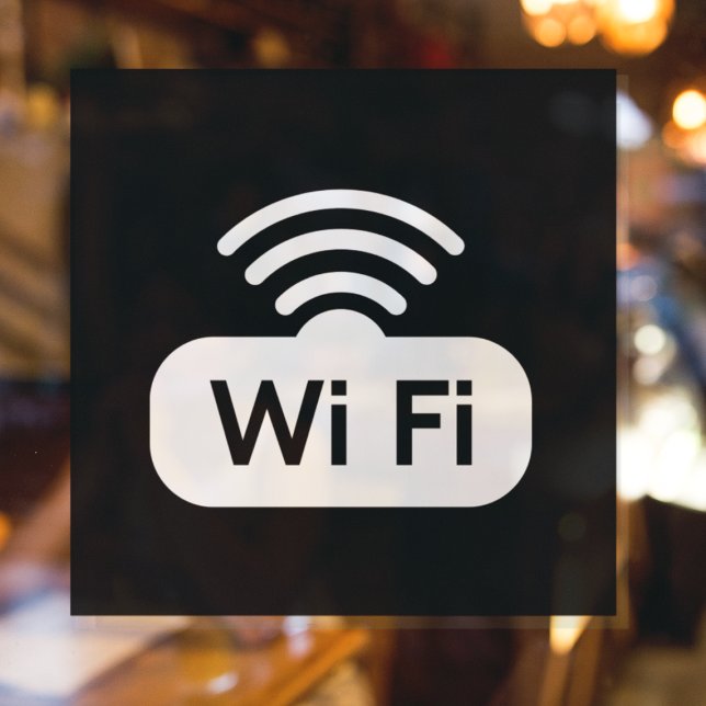 Black & White Free WIFI Network Internet  Window Cling (Creator Uploaded)
