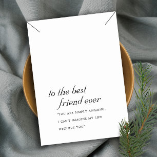 BLACK WHITE FRIEND GIFT NECKLACE DISPLAY CARD