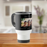 Black white friends forever photo travel mug<br><div class="desc">A black background. Personalize and add your own photo, selfie of your best friend(s) your names and place of event. The text: Best Friends Forever is written with a modern hand lettered style script. White text. Perfect as a gift for yourself or as a birthday or Christmas gift for your...</div>