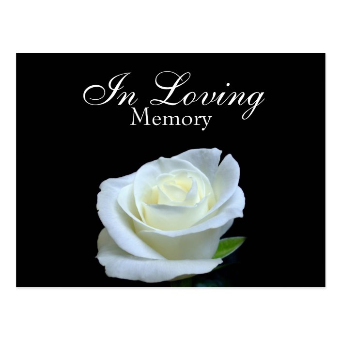 Black & White Funeral Memorial Service Invitation Postcard | Zazzle.com