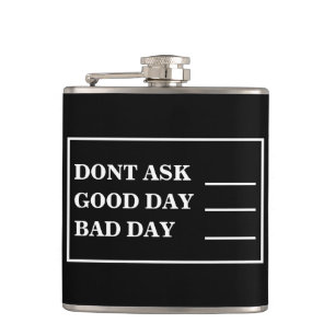 Black & White Funny Drinking Measures Flask