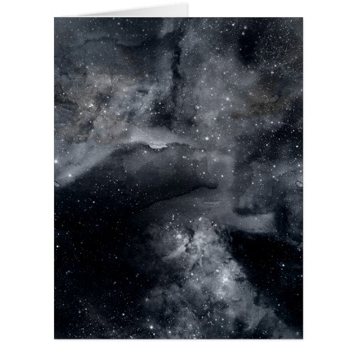 Black White Galaxy Nebula Painting