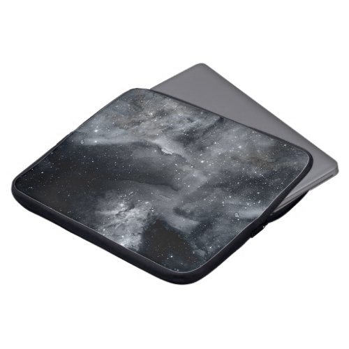 Black White Galaxy Nebula Painting Laptop Sleeve