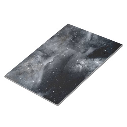Black White Galaxy Nebula Painting Notepad