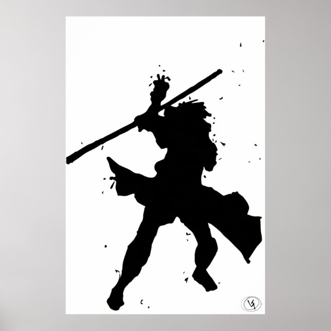 Black  White Gambit Art Print (Front)