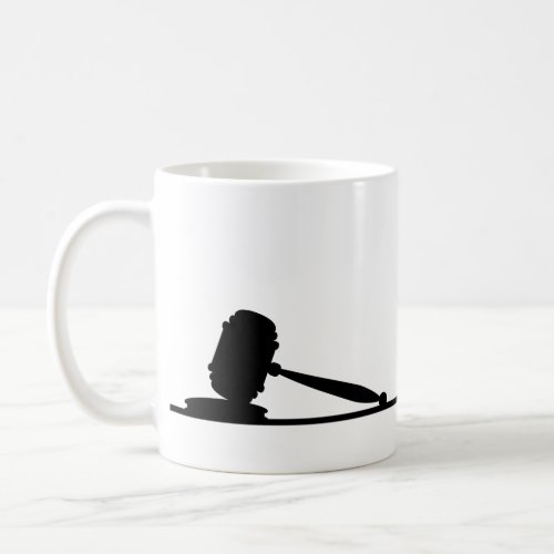 Black  White Gavel Attorney Custom Name Coffee Mug