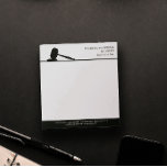 Black & White Gavel Attorneys at Law Notepad<br><div class="desc">Stylish notepad for a law firm in black and white with the silhouette of a gavel and elegant font. A clean minimalist notepad for an attorney,  lawyer,  judge,  or similar.</div>