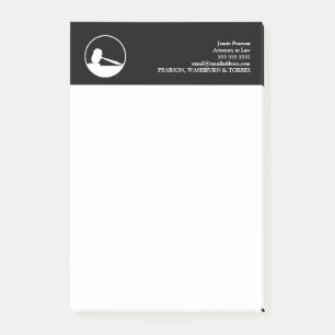 Black & White Gavel Icon Attorney Custom Name Post-it Notes