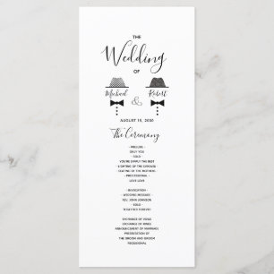 Black White Gay Wedding Program